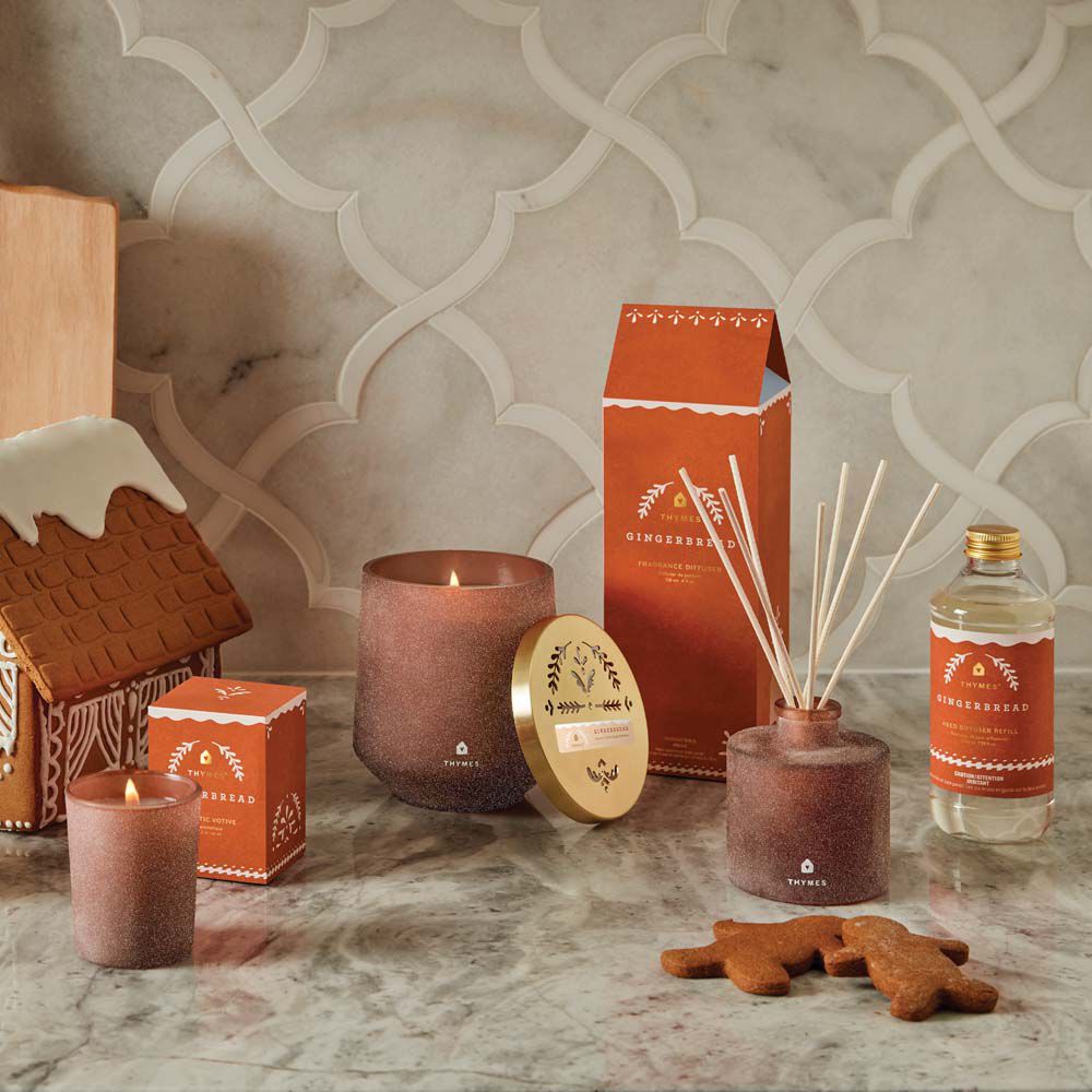 Thymes Gingerbread Petite Reed Diffuser is a Holiday Fragrance featured with collection image number 3
